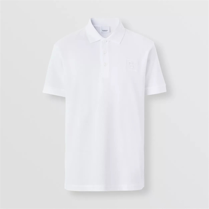 burberry b monogram cotton pique polo shirt